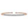14K White-Rose Gold Bujukan Diamond Cuff Bracelet - 0.4 ct