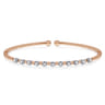 14K White-Rose Gold Bujukan Diamond Split Bangle - 0.37 ct
