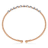 14K White-Rose Gold Bujukan Diamond Split Bangle - 0.37 ct