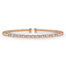 14K White-Rose Gold Bujukan Diamond Split Bangle - 0.4 ct