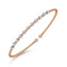 14K White-Rose Gold Bujukan Diamond Split Bangle - 0.4 ct