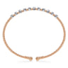 14K White-Rose Gold Bujukan Diamond Split Bangle - 0.4 ct