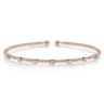 14K White-Rose Gold Bujukan Diamond Stations Bangle - 0.21 ct