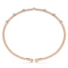 14K White-Rose Gold Bujukan Diamond Stations Bangle - 0.21 ct