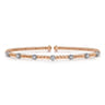 14K White-Rose Gold Bujukan Diamond Stations Bangle - 0.2 ct
