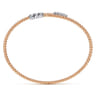 14K White-Rose Gold Bujukan Graduating Diamond Bypass Bangle - 0.4 ct