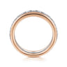 Fancy Wedding Ring in 14k White/Rose Gold with Round Natural Diamond at Gabriel & Co.