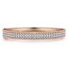 14K White-Rose Gold Diamond Bangle - 0.96 ct