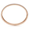 14K White-Rose Gold Diamond Bangle - 0.96 ct