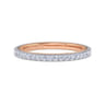 14K White-Rose Gold Diamond Matching Wedding Band - 0.36 ct