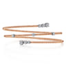 14K White-Rose Gold Diamond Wrap Bangle - 0.54 ct