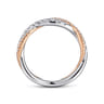 Fancy Wedding Ring in 14k White/Rose Gold with Round Natural Diamond at Gabriel & Co.