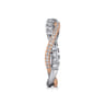 Fancy Wedding Ring in 14k White/Rose Gold with Round Natural Diamond at Gabriel & Co.