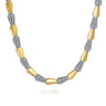 14K White  Yellow Diamond Necklace - 1.54 ct