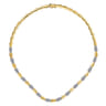14K White  Yellow Diamond Necklace - 1.54 ct