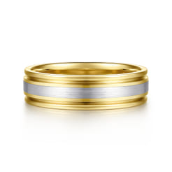 14K-White-Yellow-Gold-4mm---Men's-Wedding-Band-in-Horizontal-Brush-Finish1