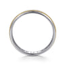 14K White-Yellow Gold 4mm - Men's Wedding Band in Horizontal Brush Finish