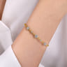 14K White  Yellow Gold Beaded Diamond Cuff Bangle Bracelet 0.5ct-Bujukan - 0.5 ct