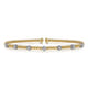 14K White Yellow Gold Beaded Diamond Stations Bangle-Bujukan