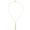 14K White  Yellow Gold Bezel Set Diamond Pendant Necklace - 0.13 ct