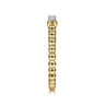 14K White-Yellow Gold Bujukan Band Stackable with Diamond Pave Center Bar - 0.11 ct