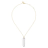 14K White  Yellow Gold Bujukan Beads and Diamond Pendant Necklace - 0.75 ct