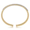14K White-Yellow Gold Bujukan Diamond Bangle - 0.95 ct