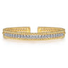 14K White-Yellow Gold Bujukan Diamond Bangle - 1 ct