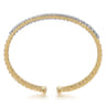 14K White-Yellow Gold Bujukan Diamond Bangle - 1 ct