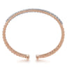 14K White-Yellow Gold Bujukan Diamond Bangle - 1 ct