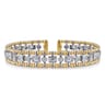 14K White-Yellow Gold Bujukan Diamond Bangle - 1.05 ct