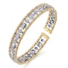14K White-Yellow Gold Bujukan Diamond Bangle - 1.05 ct