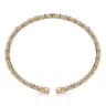 14K White-Yellow Gold Bujukan Diamond Bangle - 1.05 ct