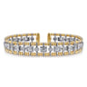 14K White-Yellow Gold Bujukan Diamond Bangle - 1.05 ct