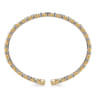 14K White-Yellow Gold Bujukan Diamond Bangle - 1.05 ct