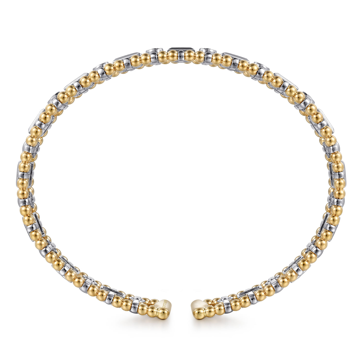 14K White-Yellow Gold Bujukan Diamond Bangle