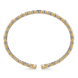 14K White-Yellow Gold Bujukan Diamond Bangle
