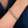 14K White-Yellow Gold Bujukan Diamond Bangle - 1.05 ct