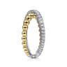 14K White Yellow Gold Bujukan Diamond Criss Cross Ring - 0.4 ct