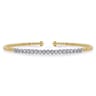 14K White-Yellow Gold Bujukan Diamond Cuff Bracelet - 0.35 ct