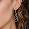 14K White Yellow Gold Bujukan Diamond Drop Earrings - 0.35 ct