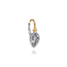 14K White  Yellow Gold Bujukan Diamond Drop Earrings - 0.75 ct