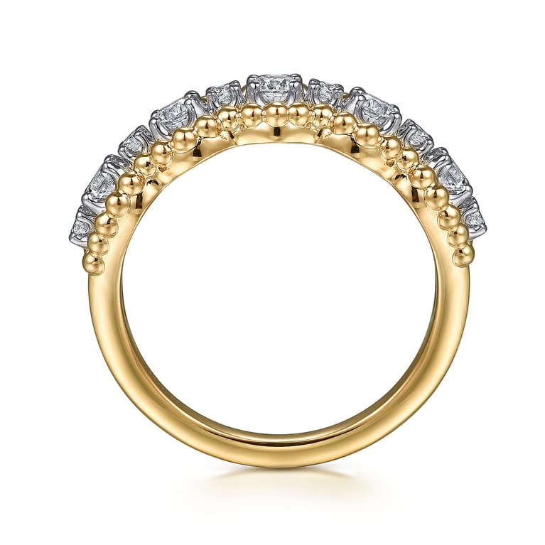 14K White Yellow Gold Bujukan Diamond Fashion Ring - 0.5 ct - Shot 2