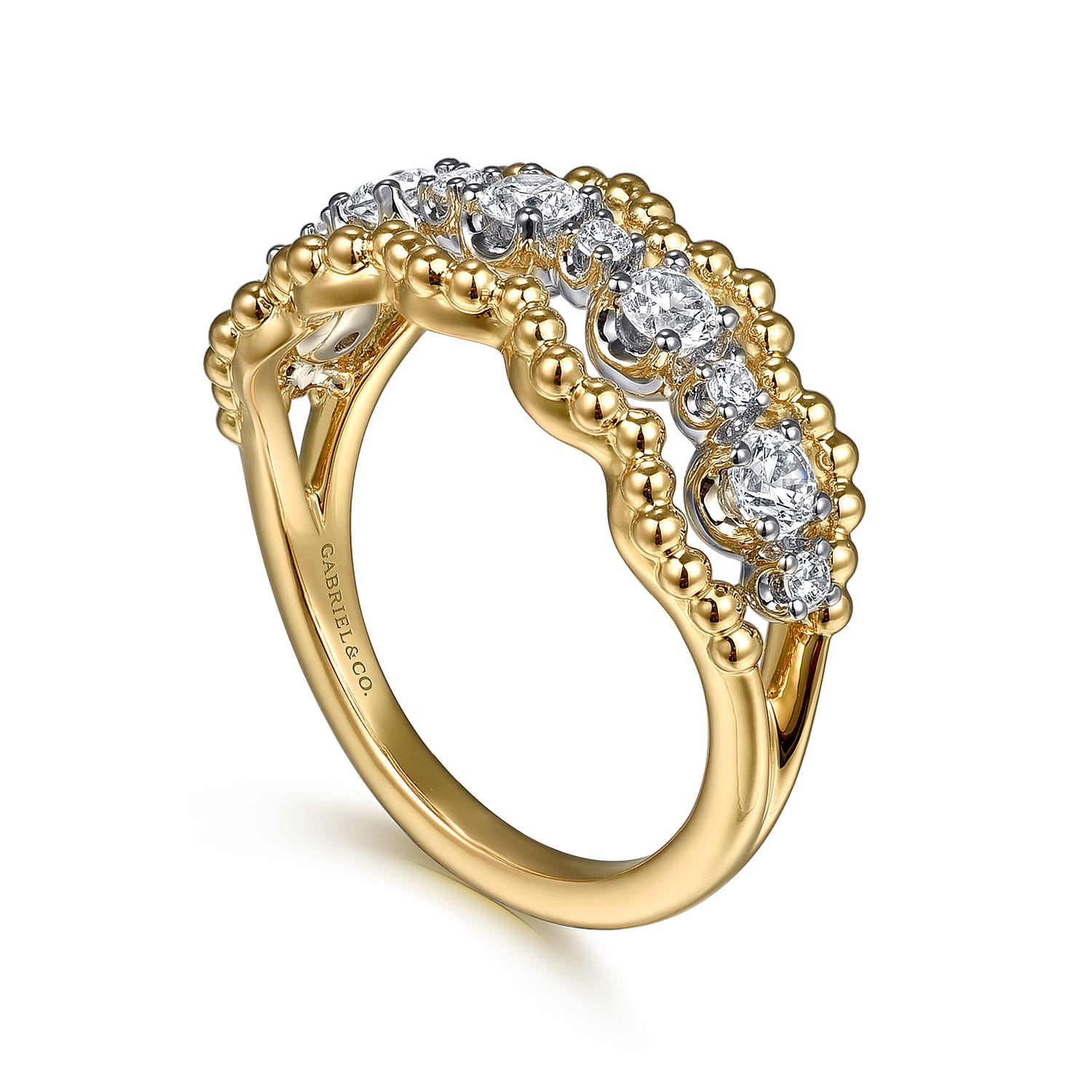 14K White Yellow Gold Bujukan Diamond Fashion Ring - 0.5 ct - Shot 3