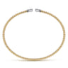 14K White-Yellow Gold Bujukan Diamond Hearts Split Bangle - 0.19 ct
