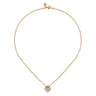 14K White Yellow Gold Bujukan Diamond Illusion Heart Pendant Necklace - 0.45 ct