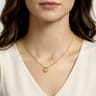 14K White Yellow Gold Bujukan Diamond Illusion Heart Pendant Necklace - 0.45 ct