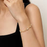 14K White Yellow Gold Bujukan Diamond Spike Link Chain Bracelet - 0.25 ct