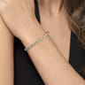 14K White  Yellow Gold Bujukan Diamond Split Bangle Bracelet - 0.5 ct
