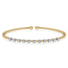14K White-Yellow Gold Bujukan Diamond Split Bangle - 0.4 ct